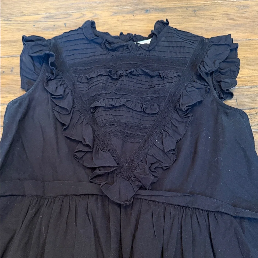 Pomander Place Black Ruffle Tiered Sleeveless Dress - Picture 3 of 7